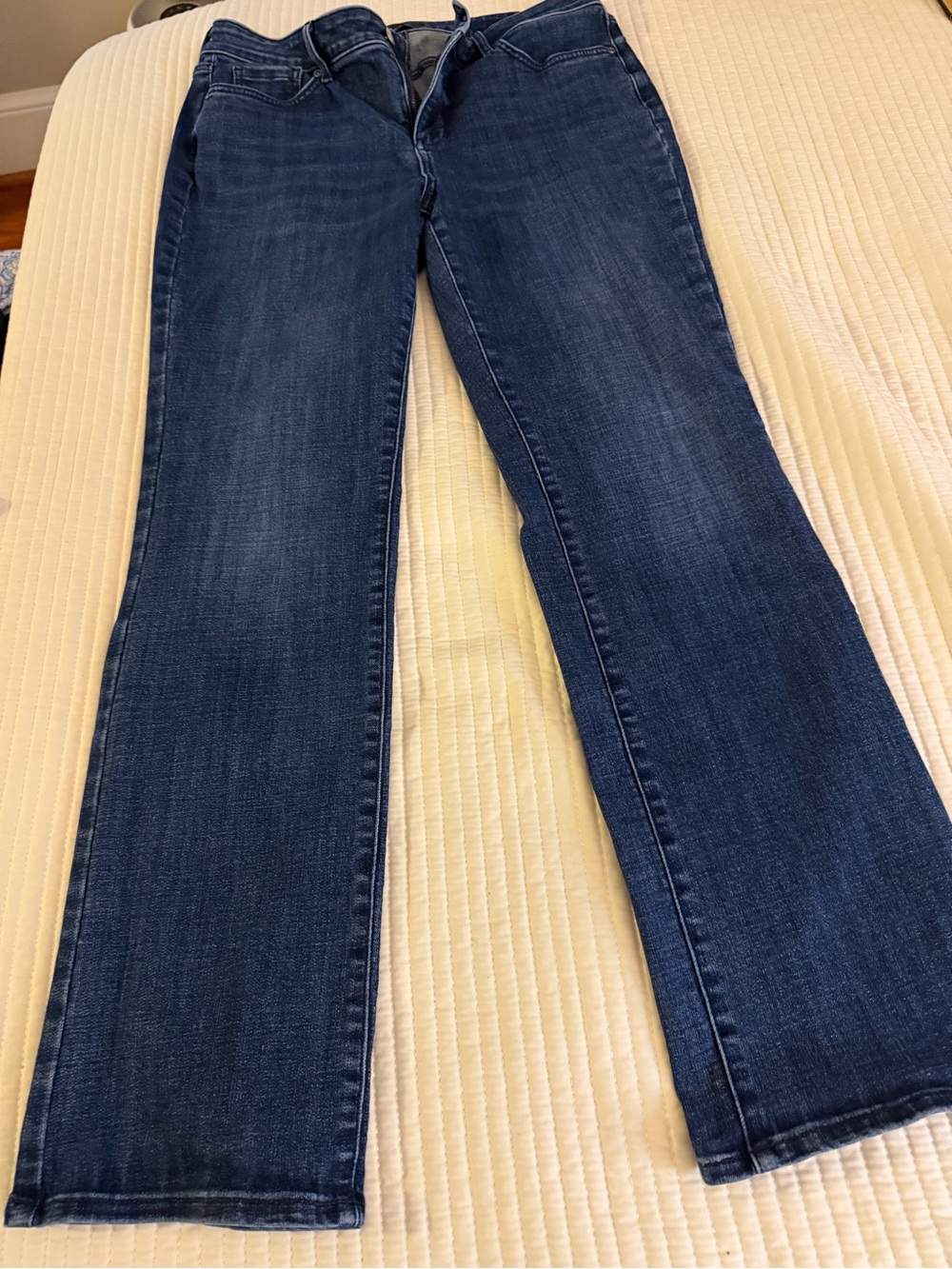 NYDJ Women's Dark Blue Marilyn Straight-Leg Jeans
